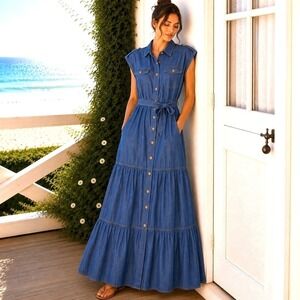 maeve annabella maxi dress ANTHROPOLOGIE MAEVE ANNABELLA TIERED RUFFLED V-NECK FLORAL MAXI DRESS 4